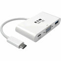 Eaton Tripp Lite Series USB-C to VGA Adapter with USB 3.x (5Gbps) Hub Ports and 60W PD Charging, White (U44406NVUC)