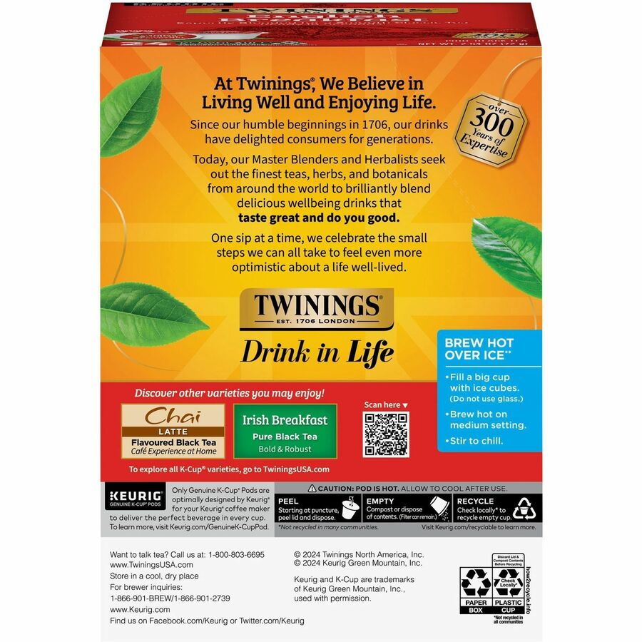 Twinings of London English Breakfast Black Tea K-Cup (08755)