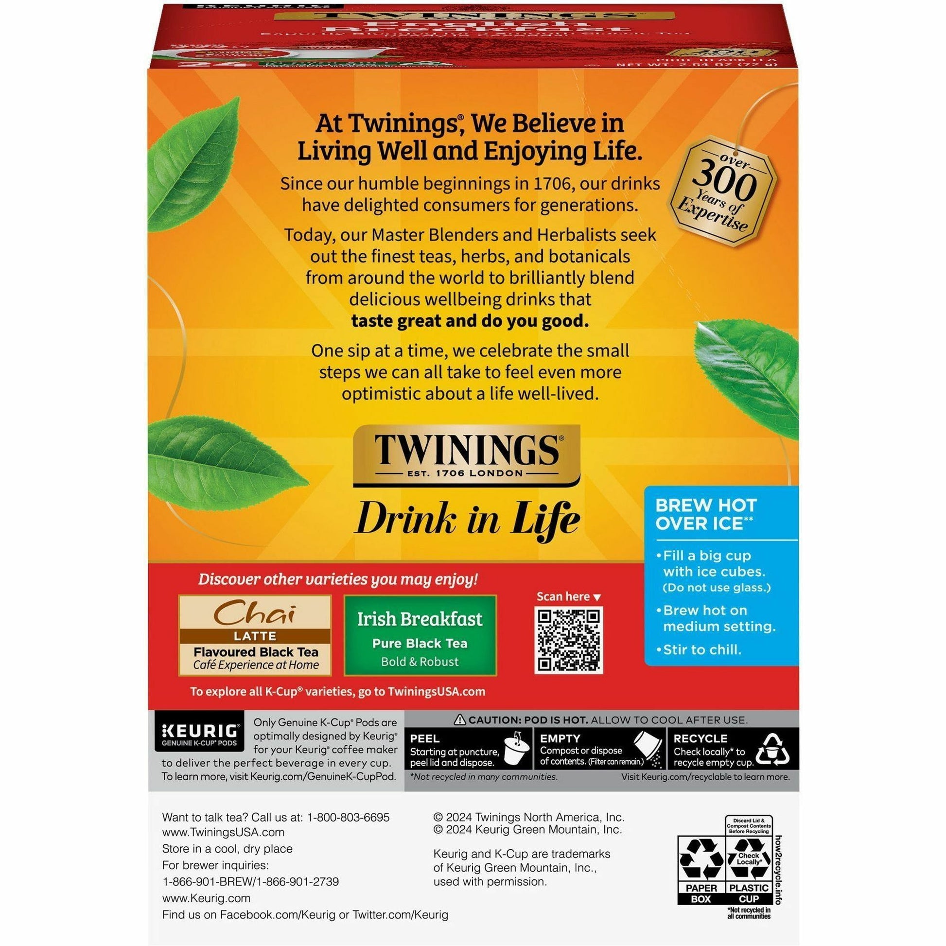 Twinings of London English Breakfast Black Tea K-Cup (08755)