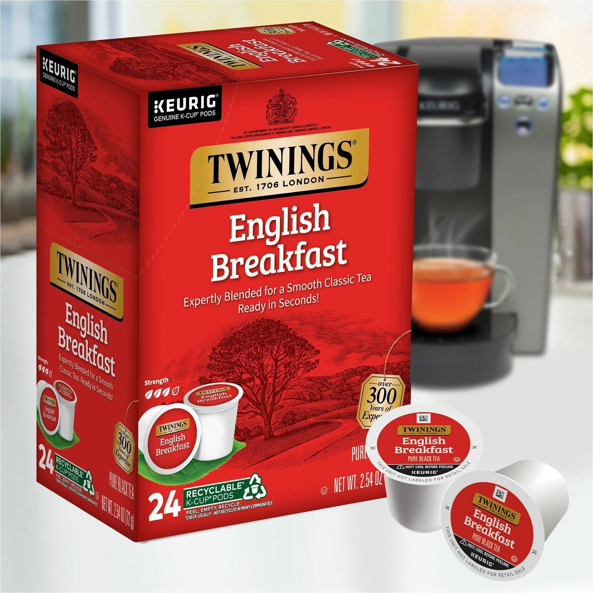 Twinings of London English Breakfast Black Tea K-Cup (08755)