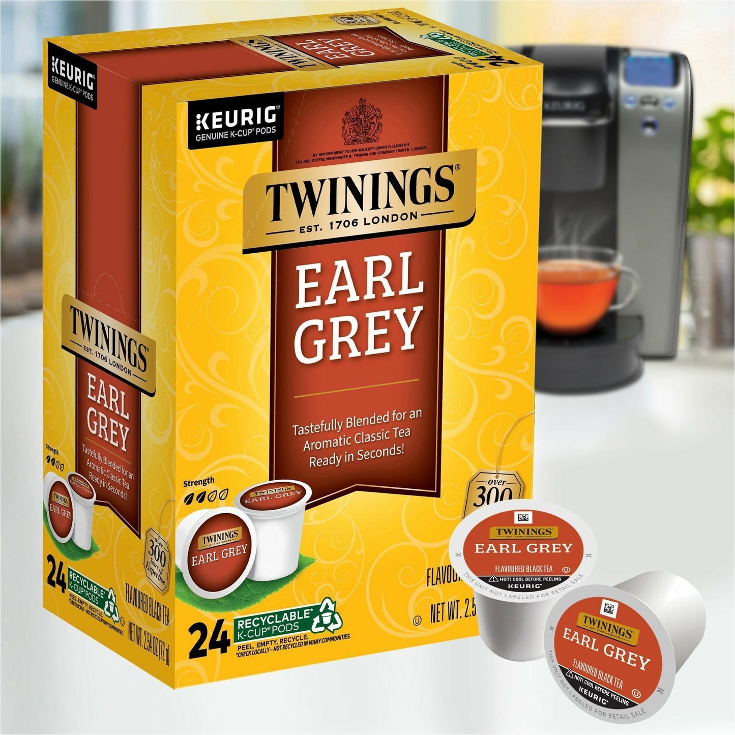 Twinings of London Earl Grey Flavoured Black Tea K-Cup (08756)