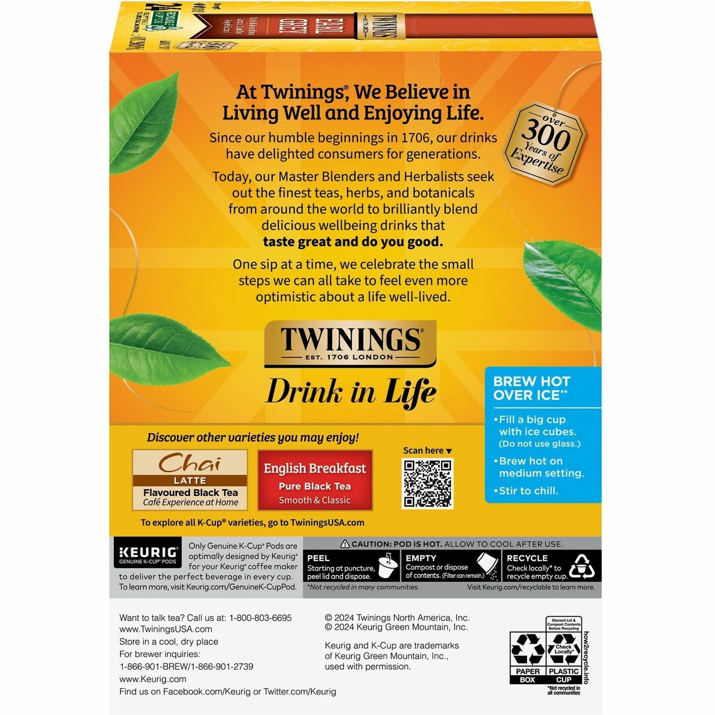 Twinings of London Earl Grey Flavoured Black Tea K-Cup (08756)