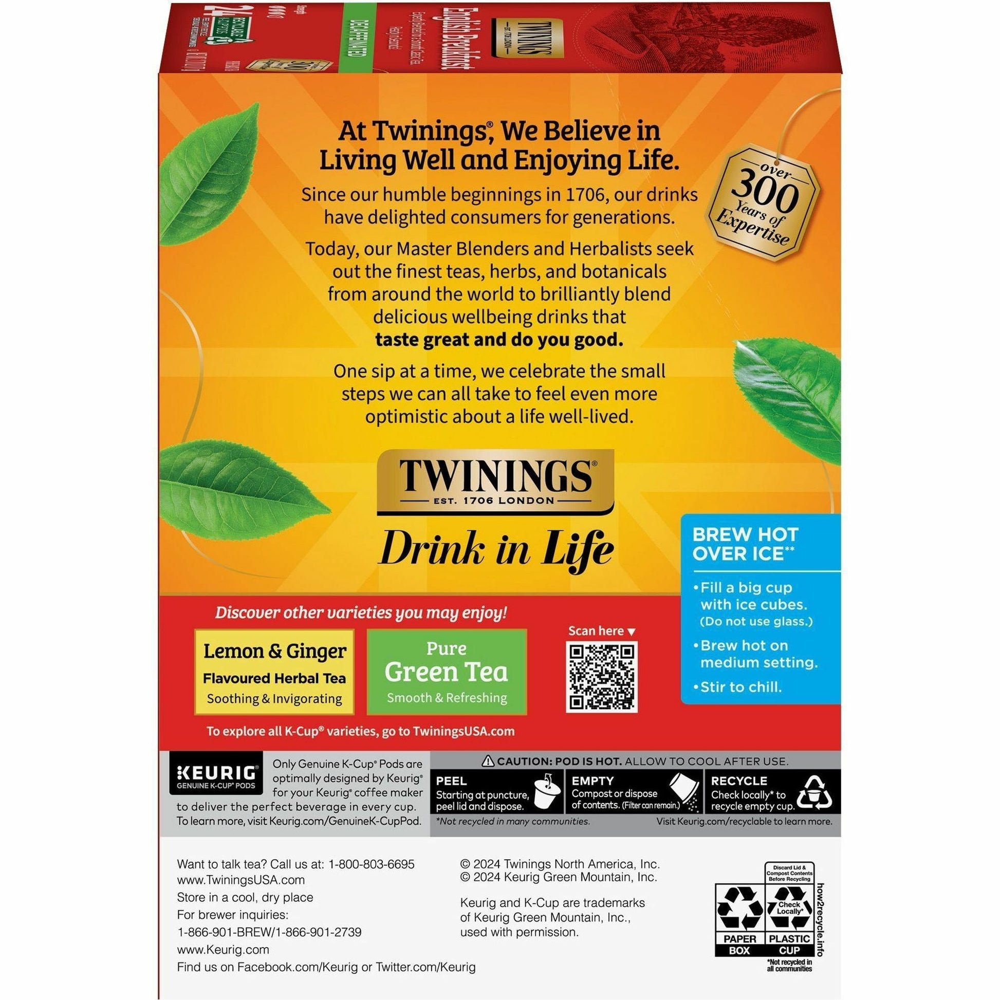 Twinings of London Decaf English Breakfast Black Tea K-Cup (08757)