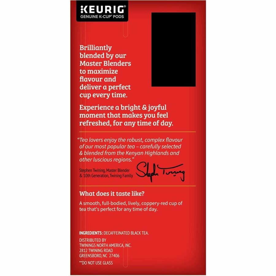 Twinings of London Decaf English Breakfast Black Tea K-Cup (08757)