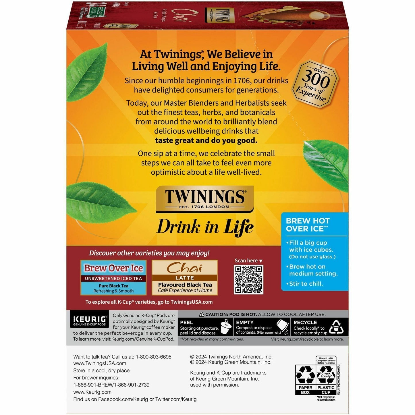 Twinings of London Chai Flavoured Black Tea K-Cup (09954)