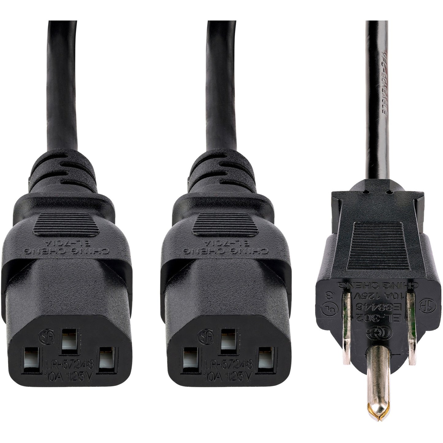 StarTech 10ft Power Y Cord, Nema 5-15p To 2x C13 (PXT101Y10)