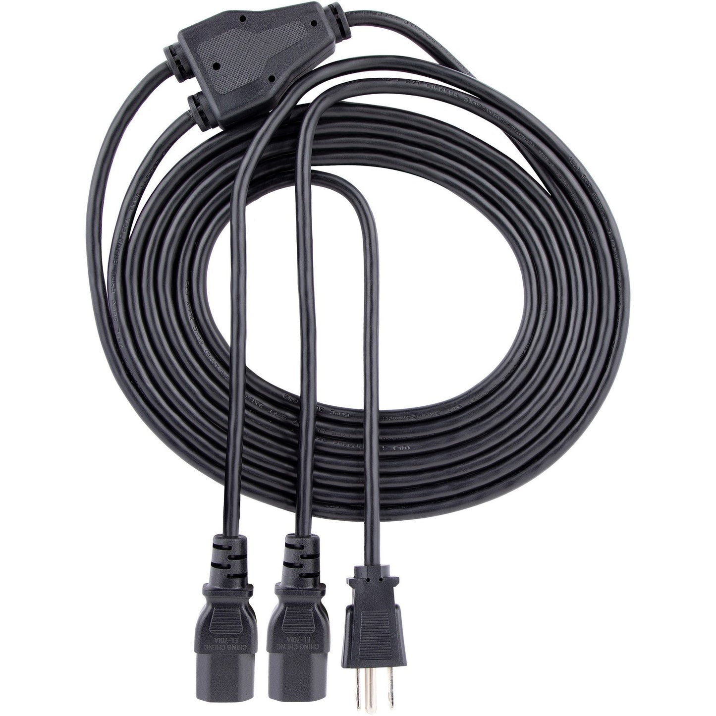 StarTech 10ft Power Y Cord, Nema 5-15p To 2x C13 (PXT101Y10)