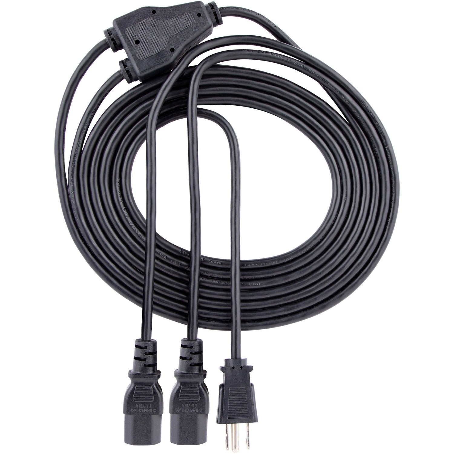 StarTech 10ft Power Y Cord, Nema 5-15p To 2x C13 (PXT101Y10)