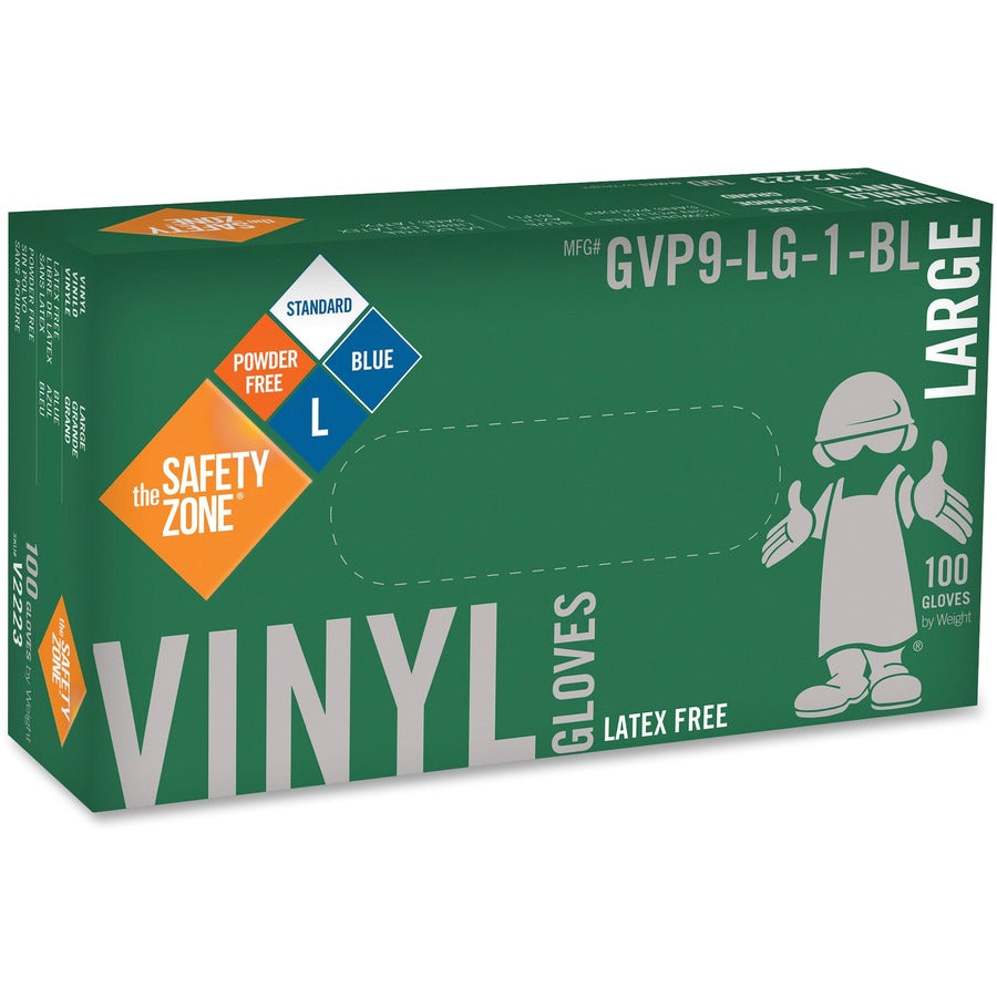 Safety Zone General-purpose Vinyl Gloves (GVP9LG1BL)