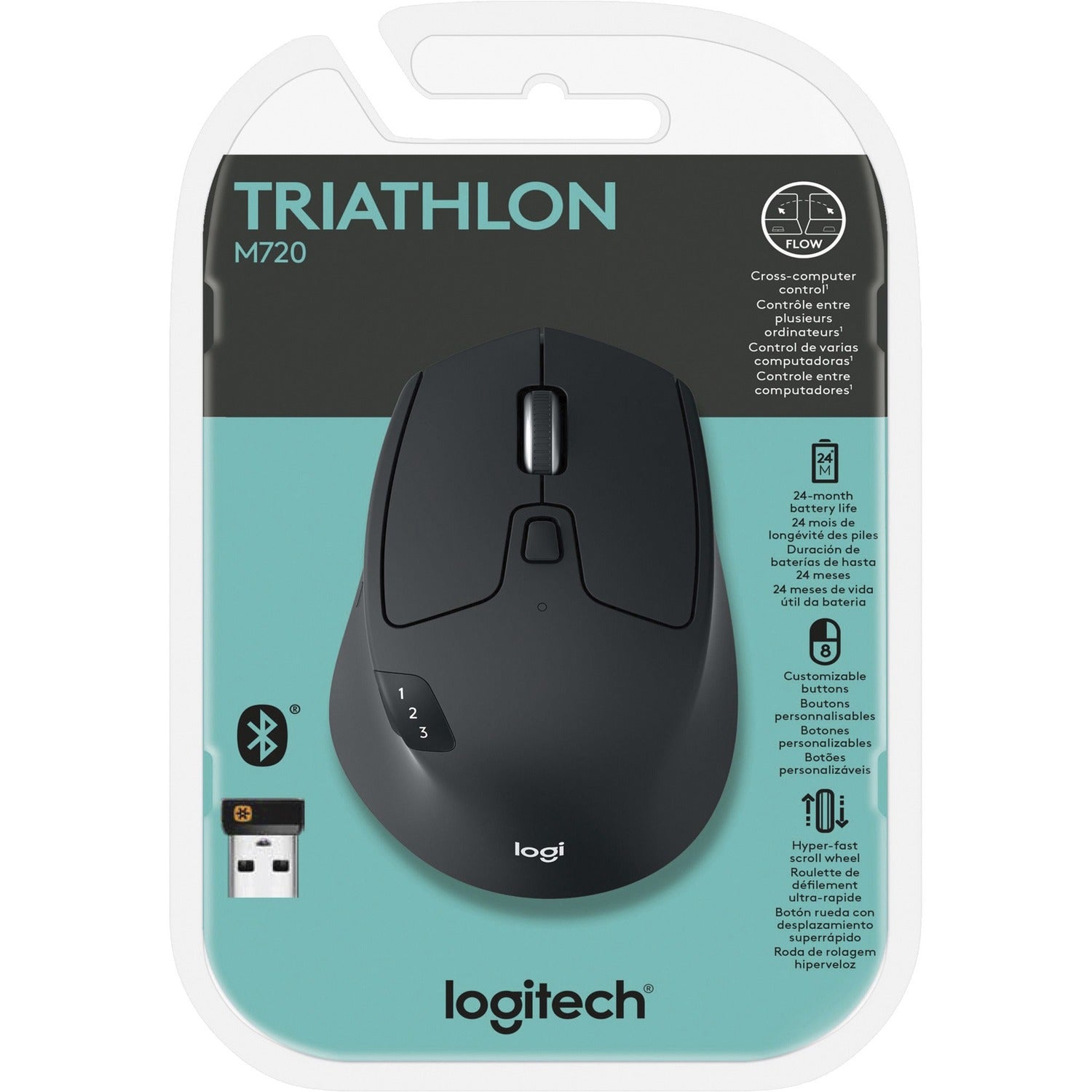 Logitech M720 Triathlon Multi-device (blk) (910004790)