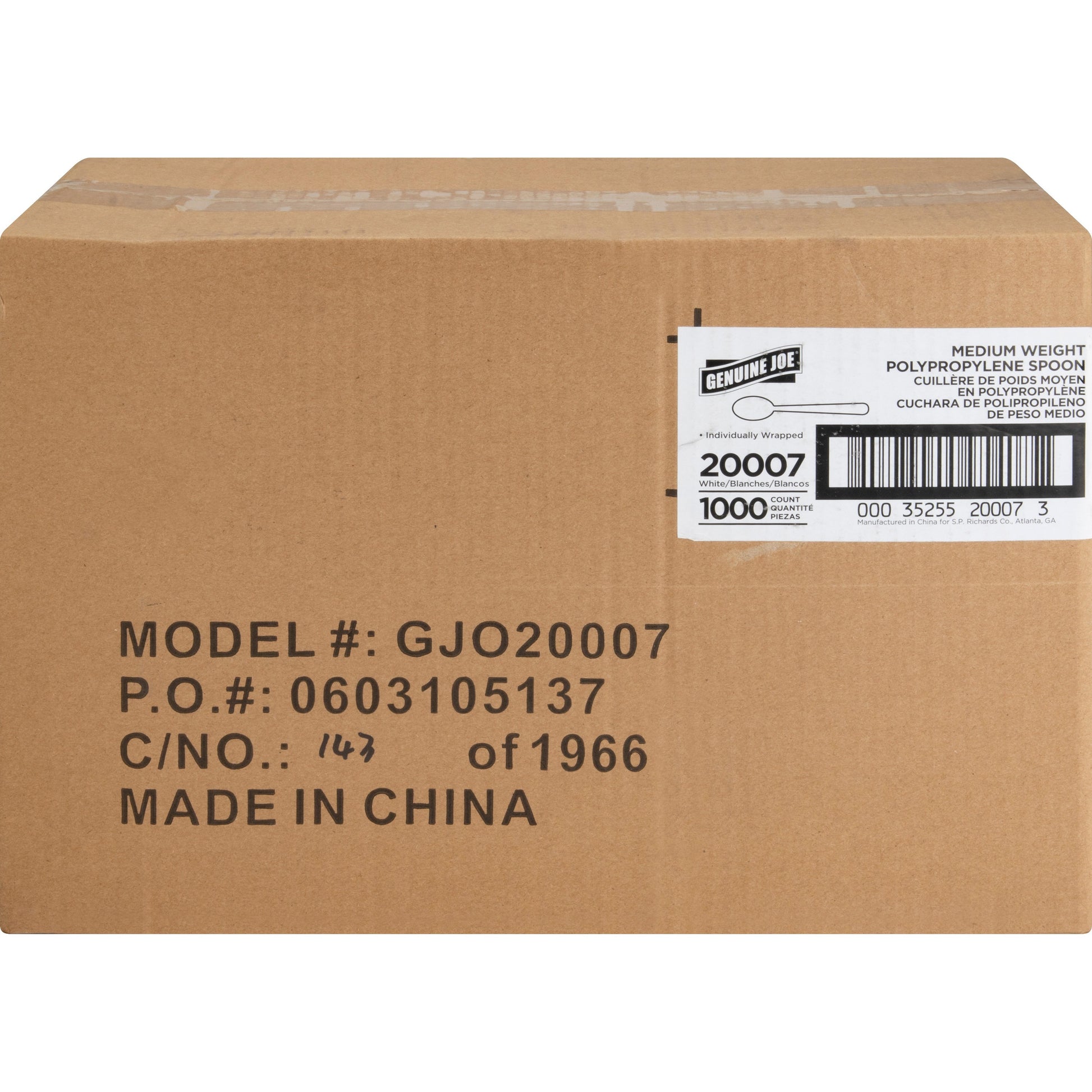 Genuine Joe Individually Wrapped Spoon (20007)