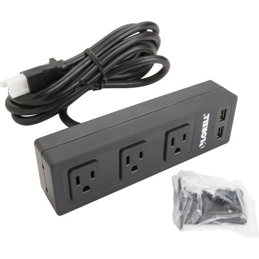 Lorell Under Desk AC Power Center with USB Charger (33993)