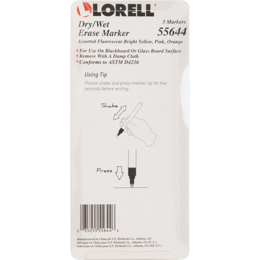 Lorell Dry/Wet-Erase Markers (55644)