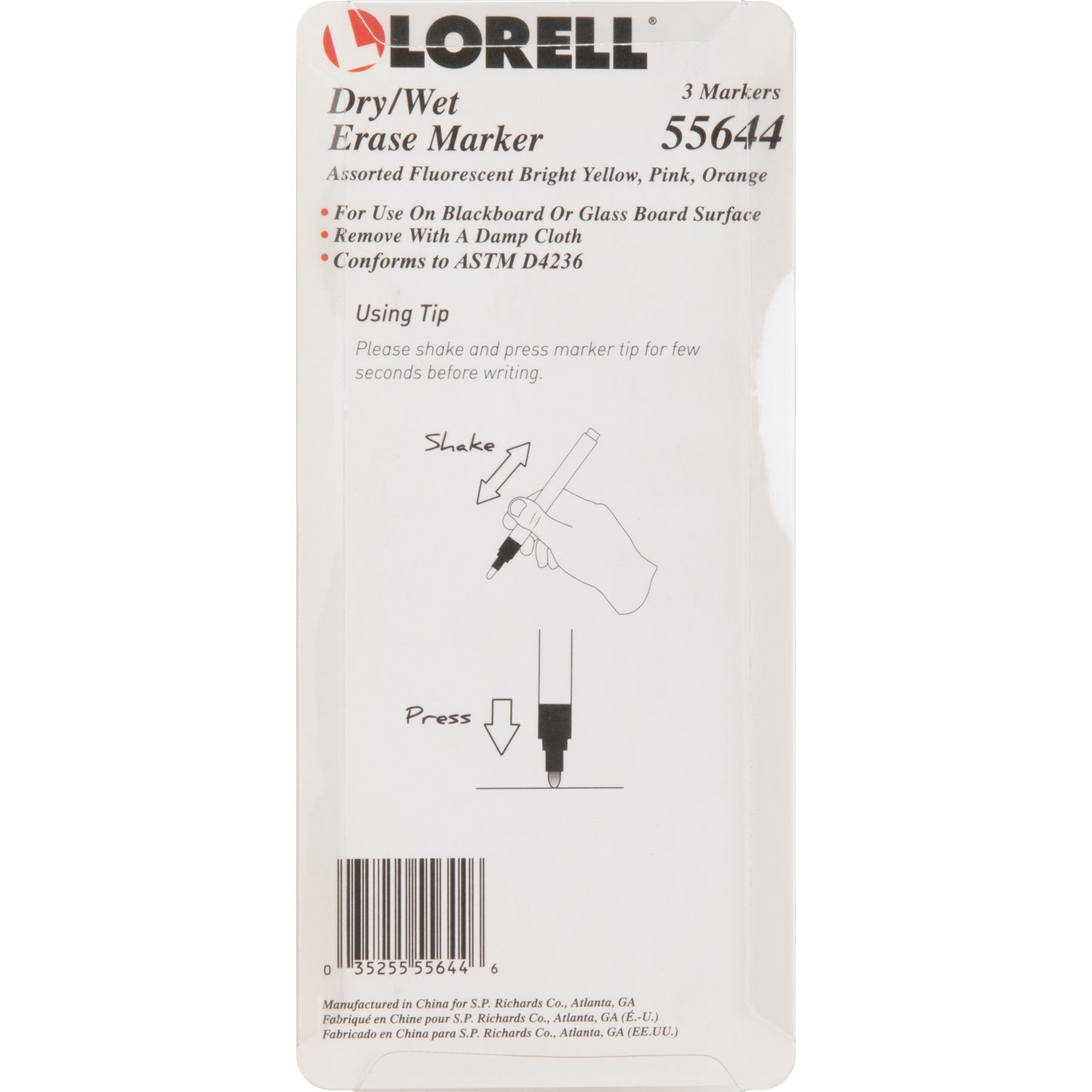 Lorell Dry/Wet-Erase Markers (55644)