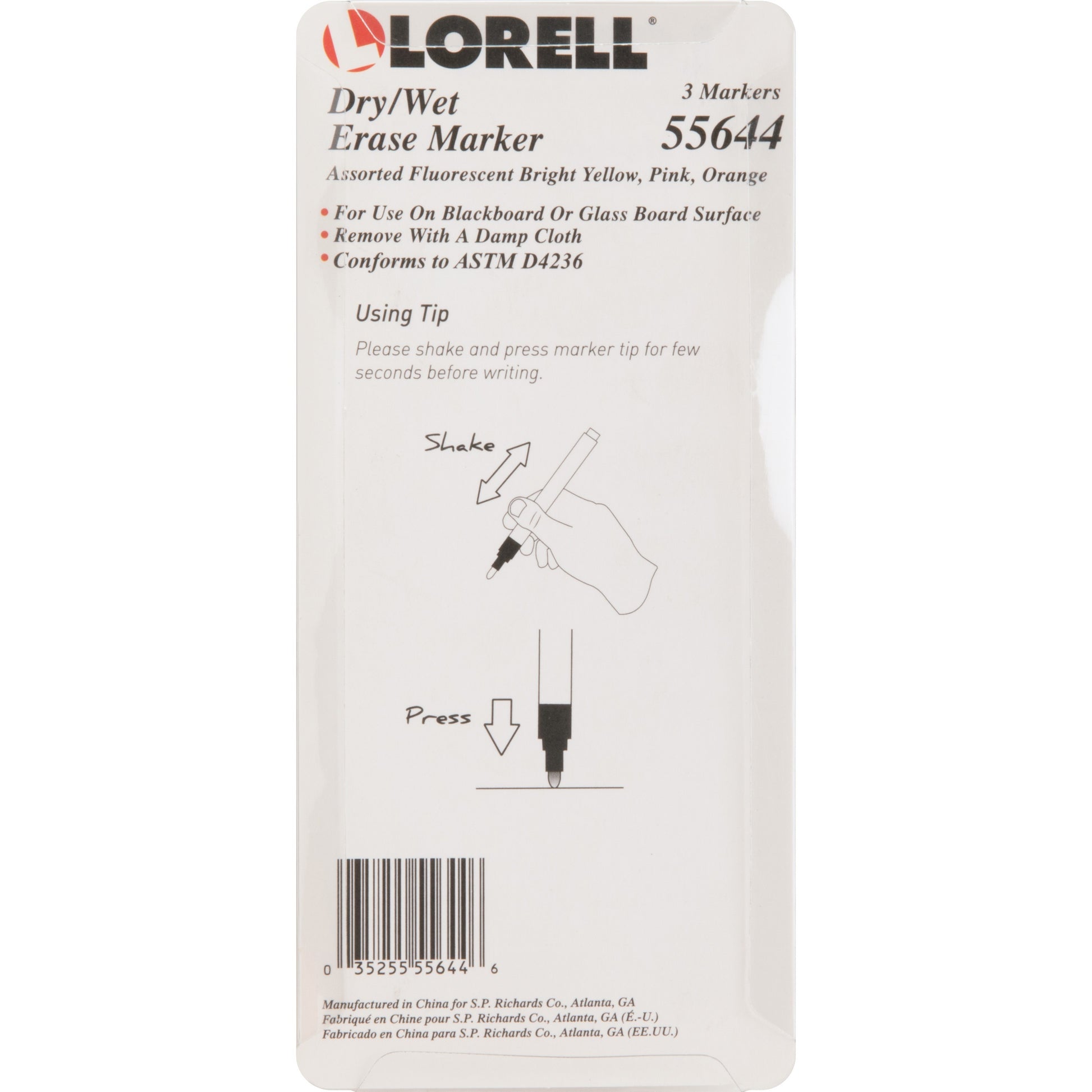 Lorell Dry/Wet-Erase Markers (55644)