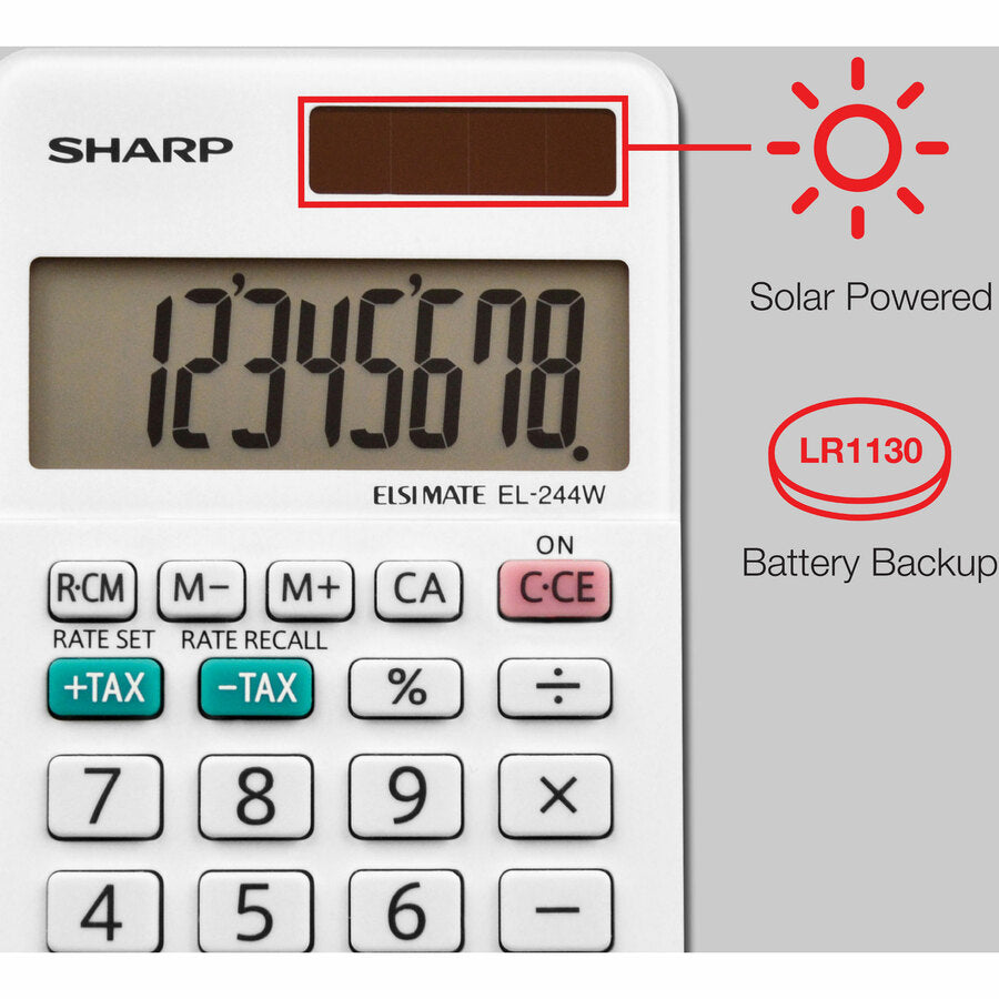 Sharp EL-244WB 8 Digit Professional Pocket Calculator