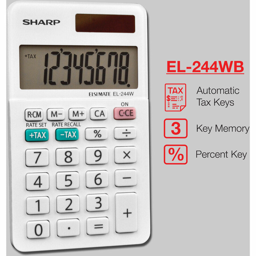 Sharp EL-244WB 8 Digit Professional Pocket Calculator