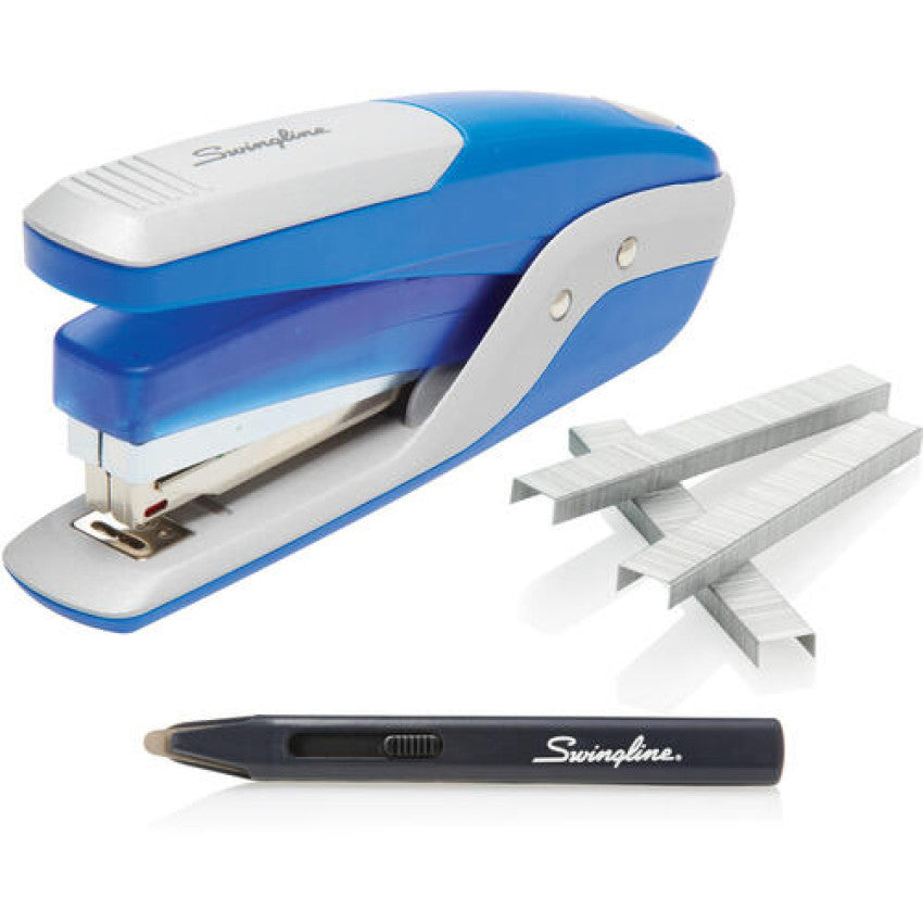 Swingline Quick Touch Stapler Value Pack, 28-Sheet Capacity, Blue/Silver (64584)