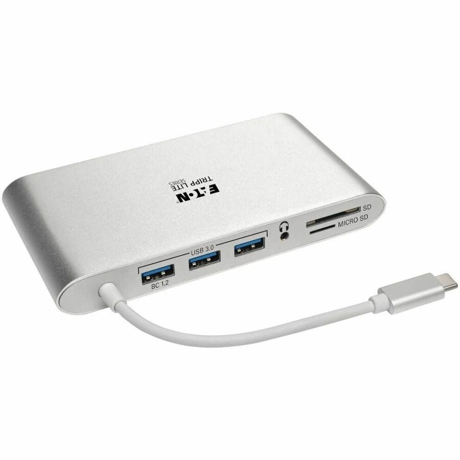 Eaton Tripp Lite Series USB-C Dock, Dual Display - 4K HDMI/mDP, VGA, USB 3.x (5Gbps), USB-A/C Hub, GbE, Memory Card, 100W PD Charging (U442DOCK1)