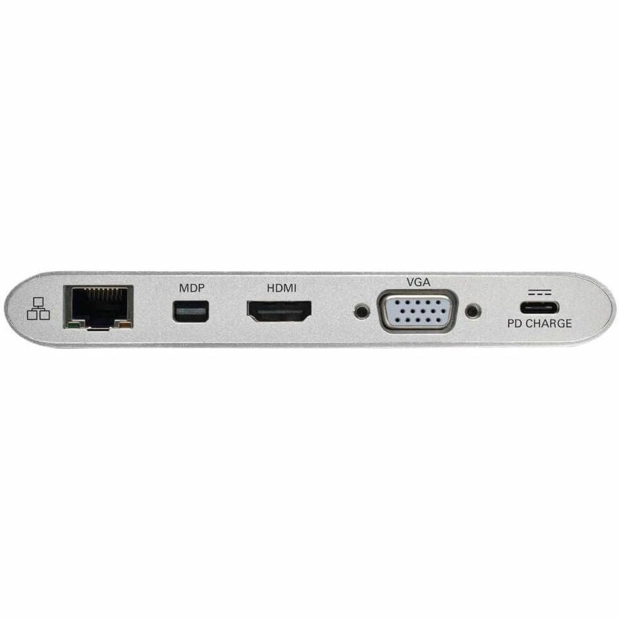 Eaton Tripp Lite Series USB-C Dock, Dual Display - 4K HDMI/mDP, VGA, USB 3.x (5Gbps), USB-A/C Hub, GbE, Memory Card, 100W PD Charging (U442DOCK1)