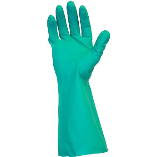 Safety Zone Green Flock Lined Nitrile Gloves (GNGFLG15C)