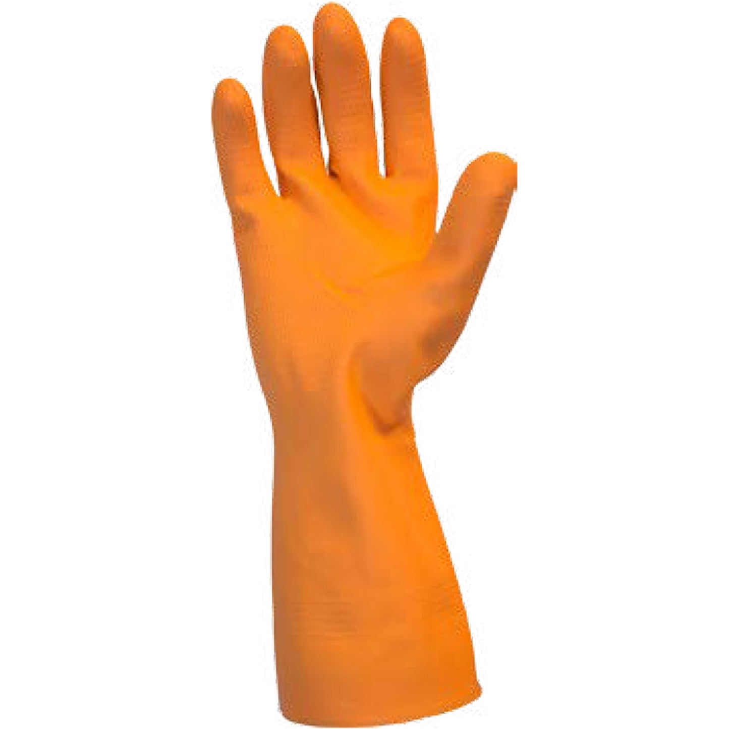 Safety Zone Orange Neoprene Latex Blend Flock Lined Latex Gloves (GRFOLG1SF)