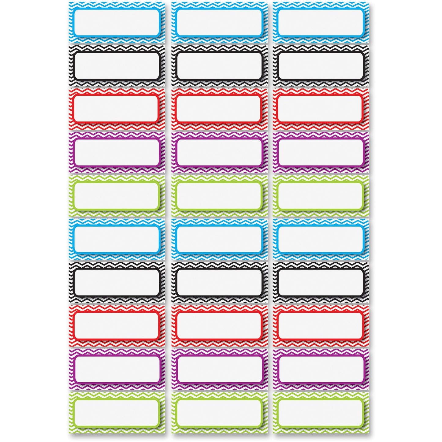 Ashley Dry Erase Chevron Nameplate Magnets (10077)