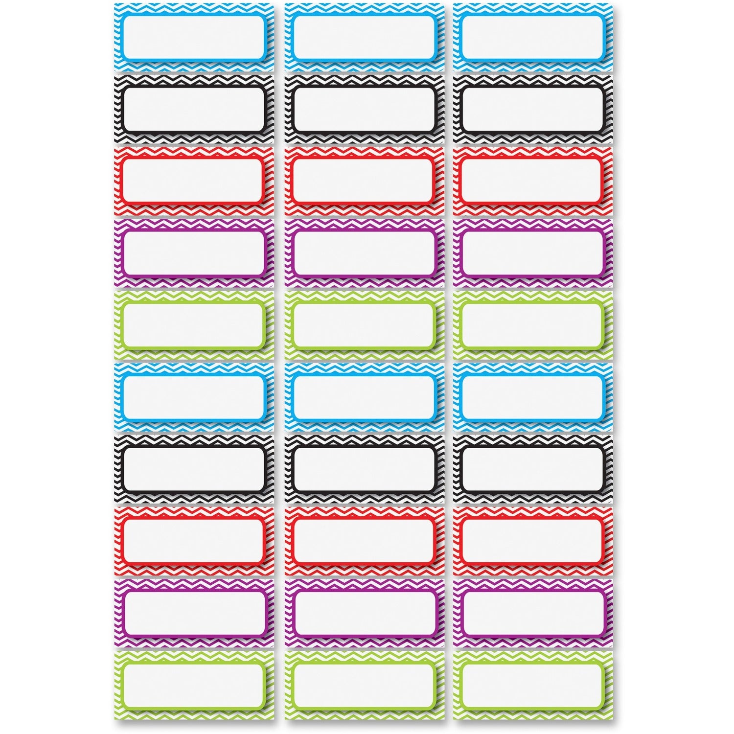 Ashley Dry Erase Chevron Nameplate Magnets (10077)