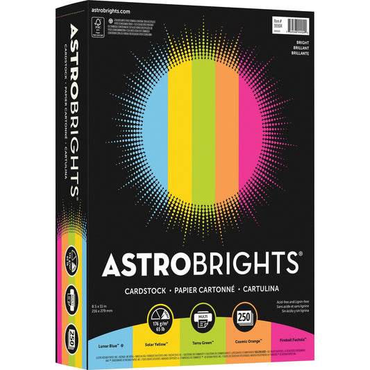 Astrobrights Color Card Stock - 5 Assorted Colours (99904)