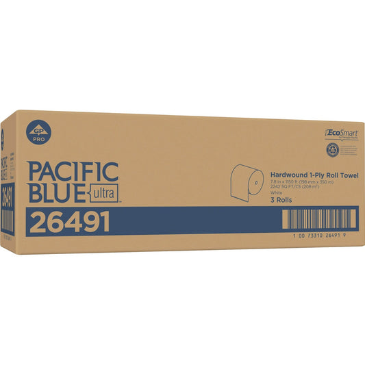 Pacific Blue Ultra High-Capacity Recycled Paper Towel Rolls (26491)