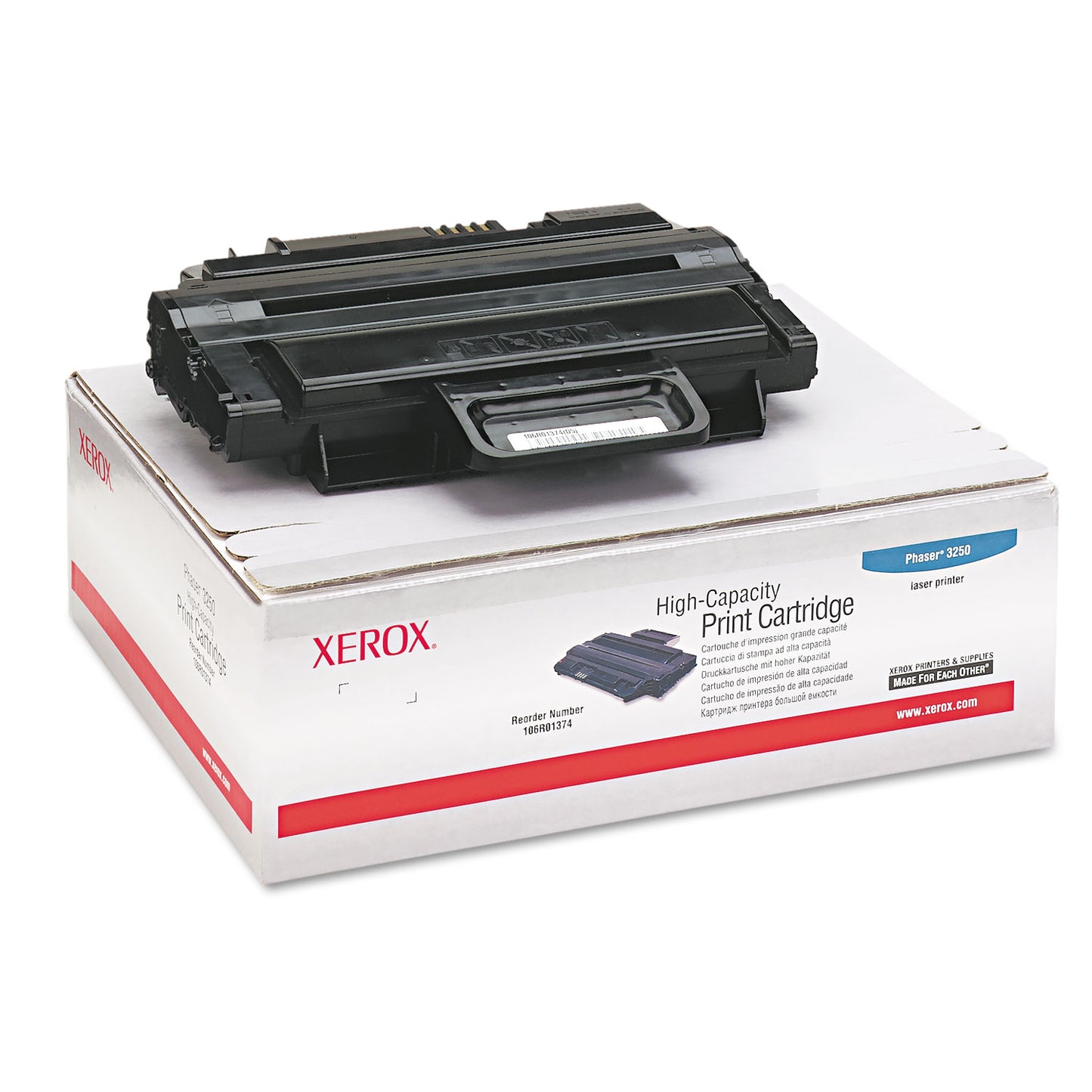 Xerox 106R01374 High-Yield Toner, 5,000 Page-Yield, Black