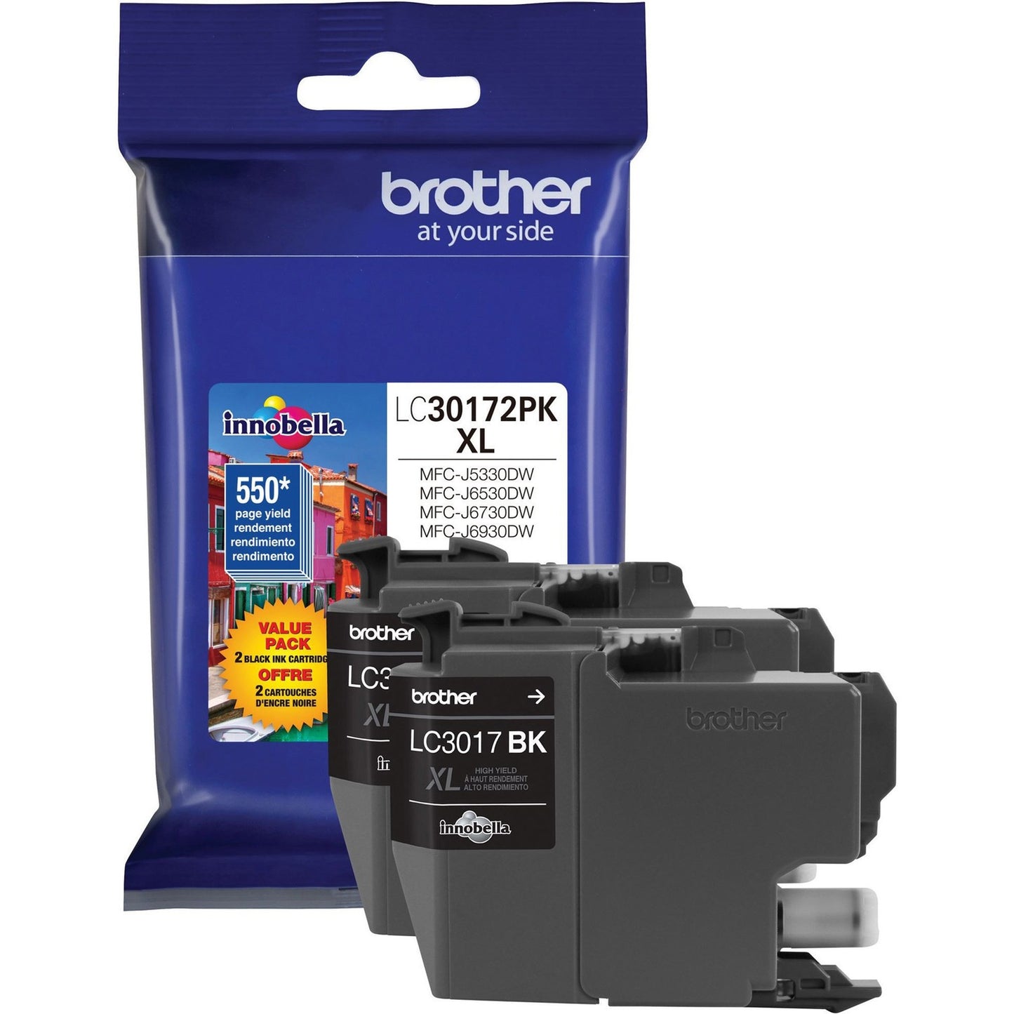 Brother LC30172PK Original High Yield Inkjet Ink Cartridge - Black - 2 / Pack