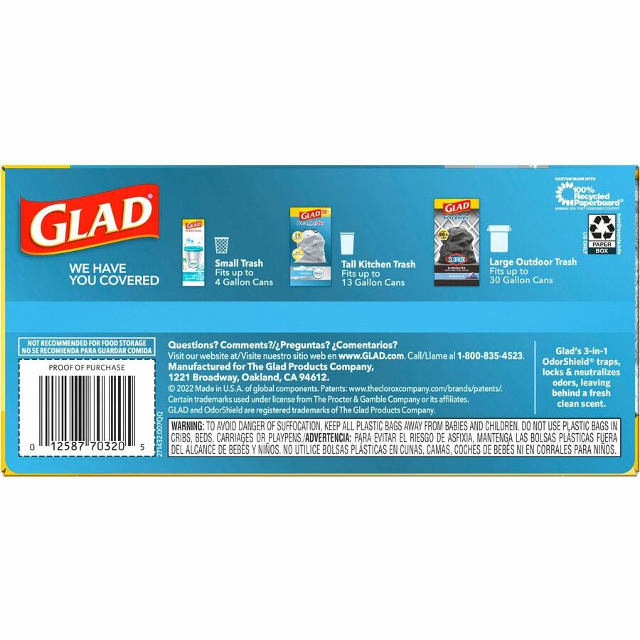 Glad ForceFlexPlus Tall Kitchen Drawstring Trash Bags (70320)