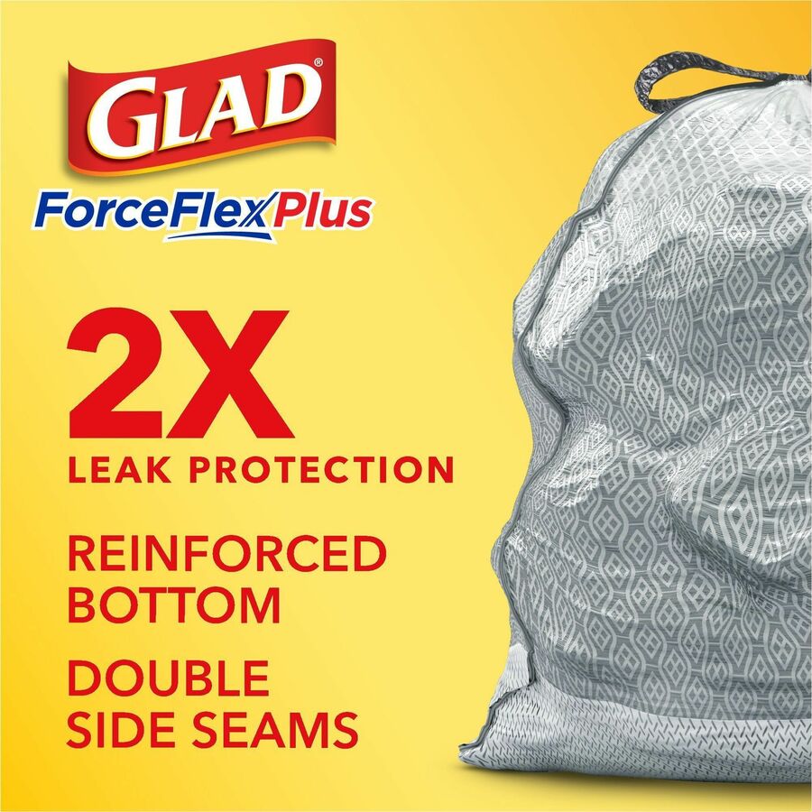 Glad ForceFlexPlus Tall Kitchen Drawstring Trash Bags (70320)