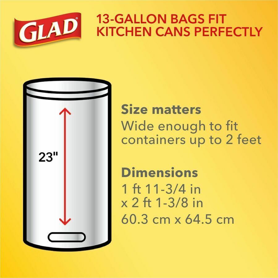 Glad ForceFlexPlus Tall Kitchen Drawstring Trash Bags (70320)