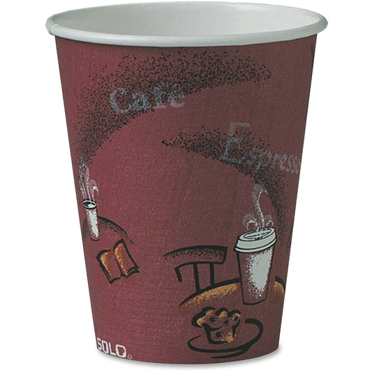 Solo 8 oz Bistro Design Disposable Paper Cups (378SI0041)