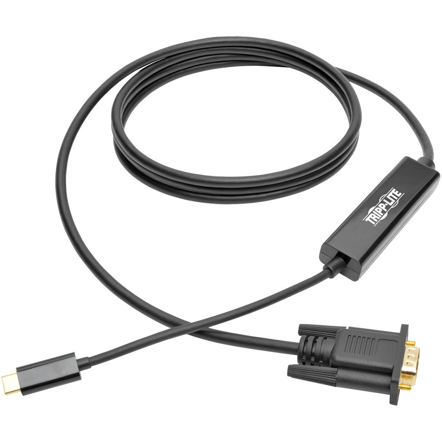 Tripp Lite by Eaton USB-C to VGA Active Adapter Cable (M/M), Black, 6 ft. (1.8 m) (U444006V)