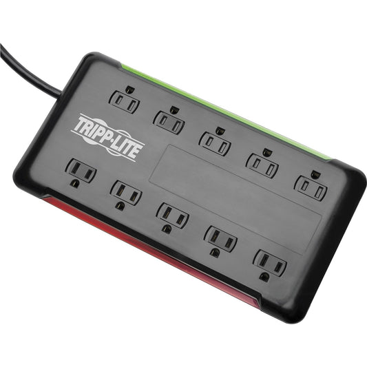 Tripp Lite by Eaton Protect It! 10-Outlet Surge Protector, 6 ft. Cord, 2880 Joules, Black Housing (TLP1006B)