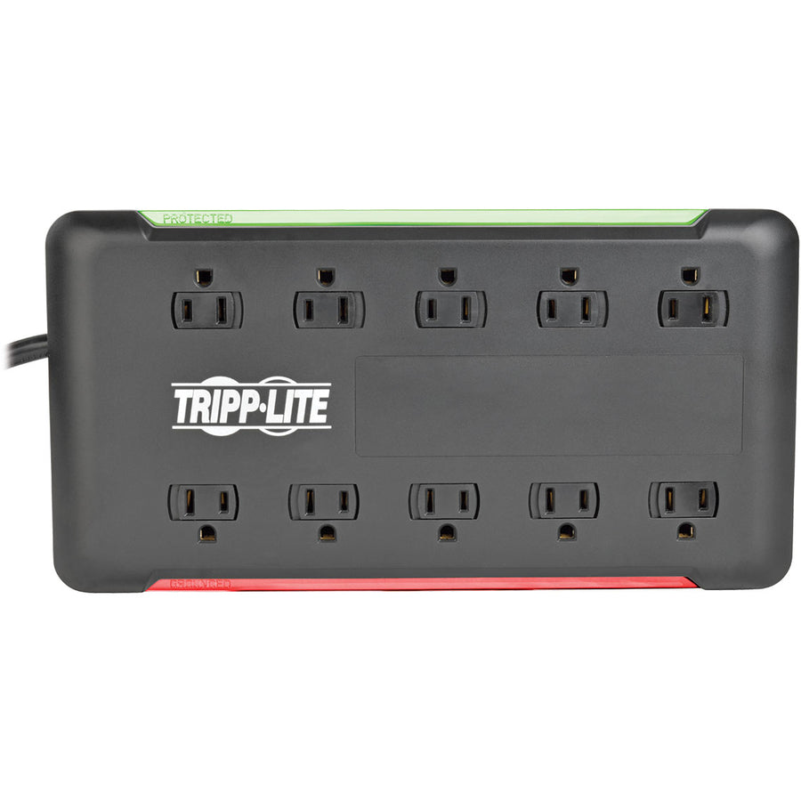 Tripp Lite by Eaton Protect It! 10-Outlet Surge Protector, 6 ft. Cord, 2880 Joules, Black Housing (TLP1006B)