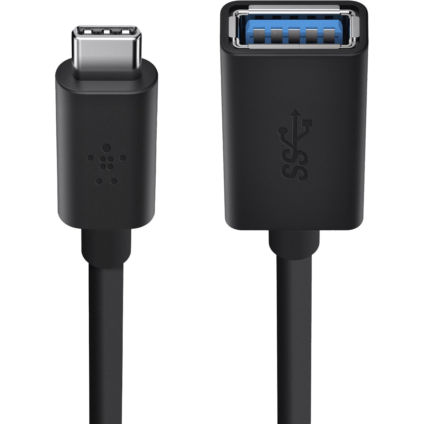 Belkin USB-C to USB-A Adapter - USB 3.0 Charger - 5 Gbps - Black (B2B150BLK)