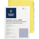 Business Source Buff Stock Ring Binder Indexes (20068BX)