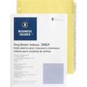 Business Source Buff Stock Ring Binder Indexes (20069BX)