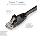 StarTech 14ft Cat6 Ethernet Cable Black 100w Poe (N6PATCH14BK)