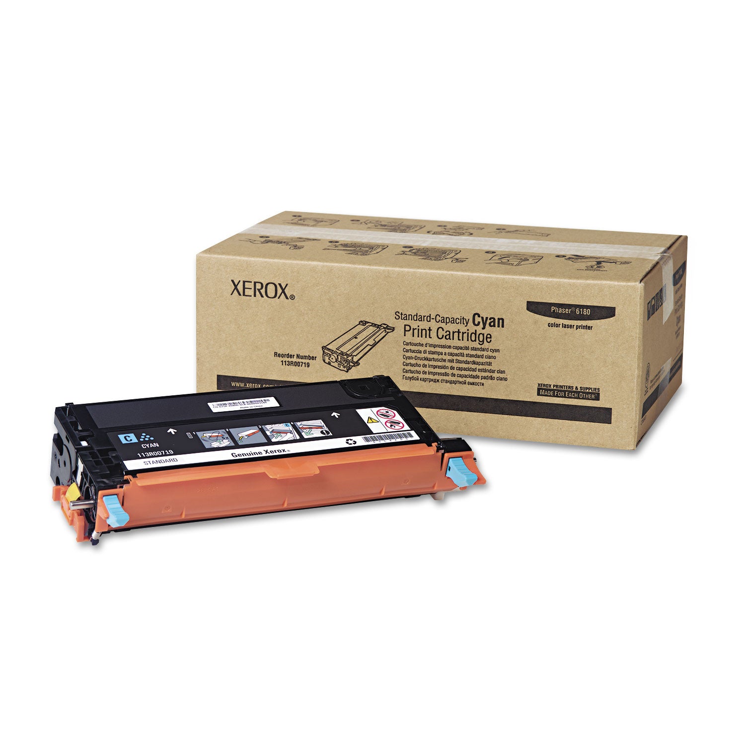 Xerox 113R00719 Toner, 2,000 Page-Yield, Cyan