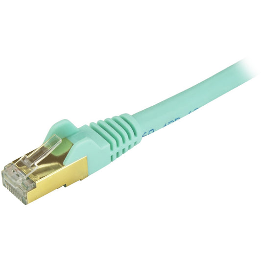 StarTech 10 Ft Cat6a Ethernet Cable - Stp Aqua (C6ASPAT10AQ)