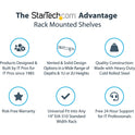 StarTech 1u Vented Server Rack Cabinet Shelf 16in (CABSHELF116V)