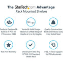 StarTech 1u Vented Server Rack Cabinet Shelf 7in (CABSHELF1U7V)