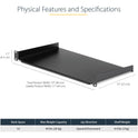 StarTech 1u Server Rack Cabinet Shelf 10in Deep (CABSHELF1U10)