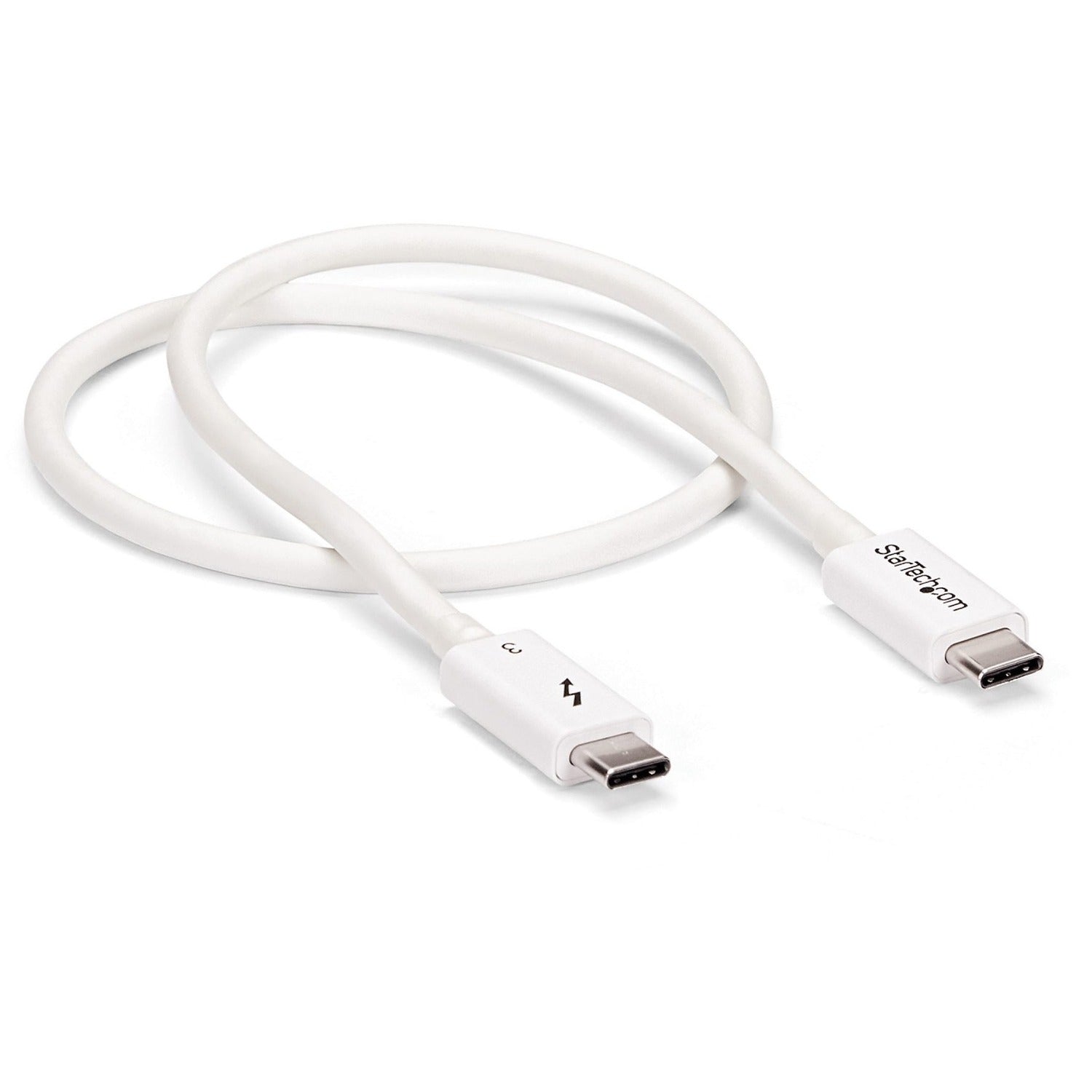 StarTech 0.5m Thunderbolt 3 Cable 40gbps White (TBLT34MM50CW)