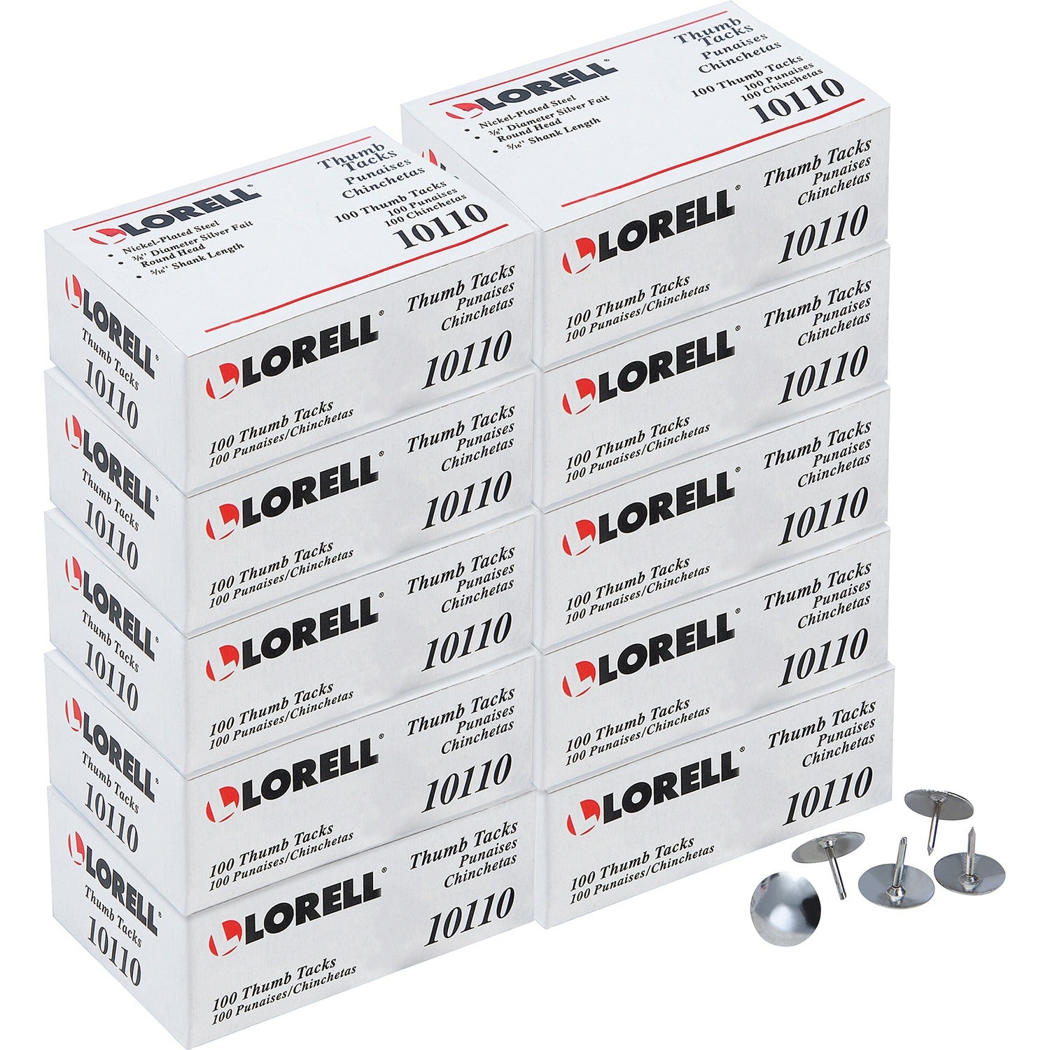 Lorell 5/16" Long Thumb Tacks (10110BX)